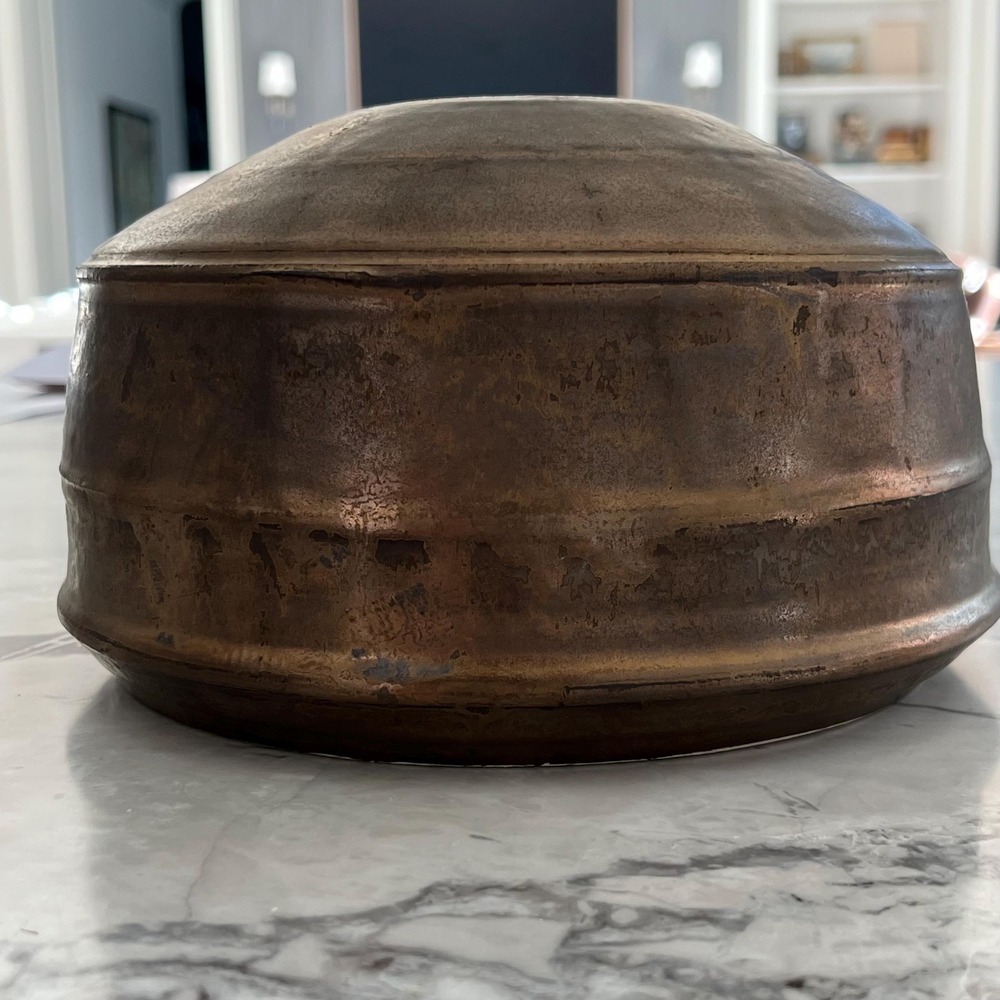 Sculptural handmade‎ copper pottery signed - Picture 6 of 8